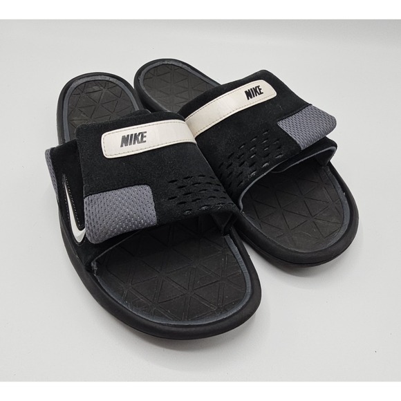 Nike Ultimate Slides Sandals Men's Size 13  315234 011 Black White Gray 2007‎ - Picture 1 of 14